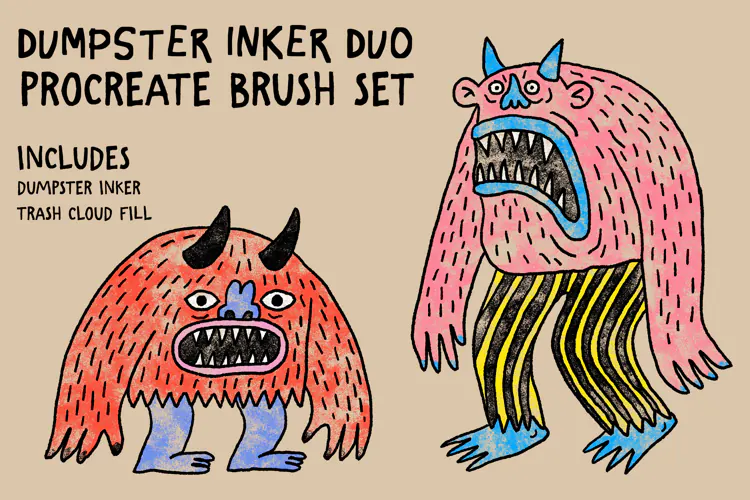 Dumpster Inker Duo Procreate Brushes