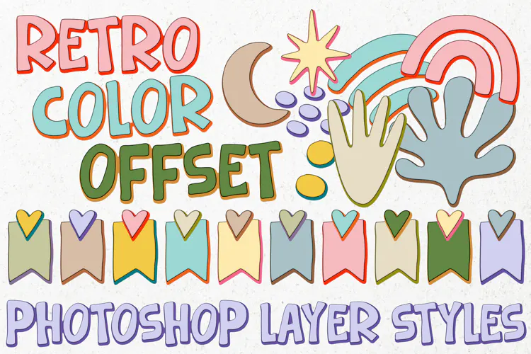 Retro Color Offset Photoshop Styles
