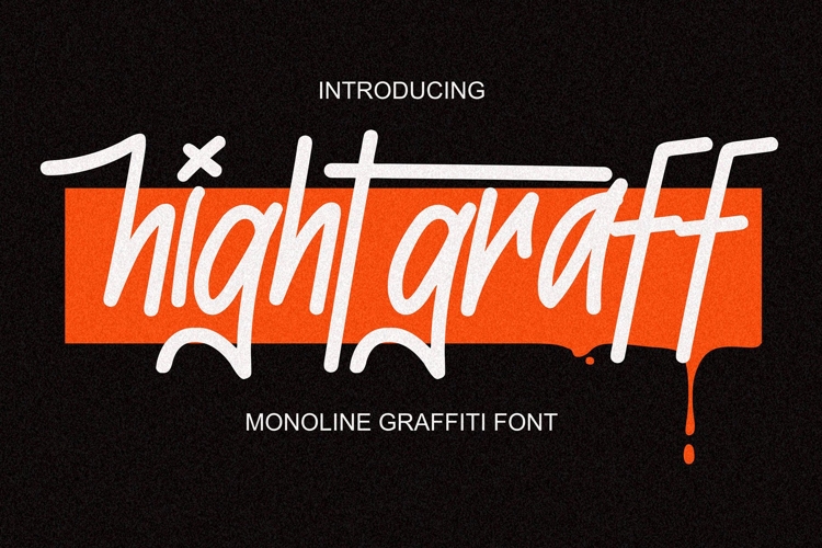 Hightgraff - Monoline Graffiti Font