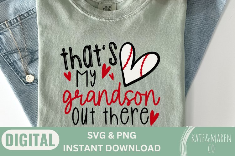 baseball grandma svg, thats my grandson out there (2575824)