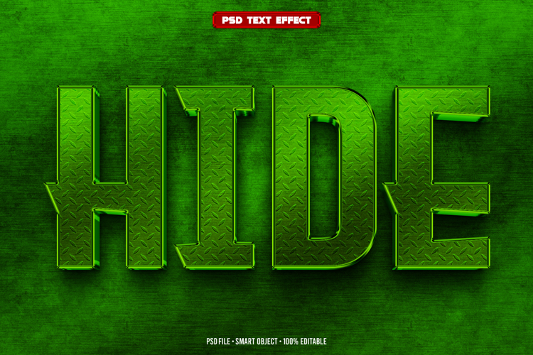 Hide 3D editable text effect