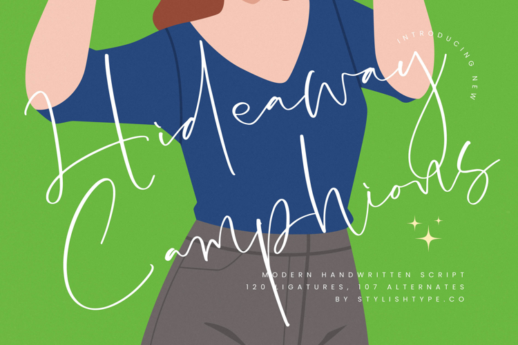 Hideaway Camphions - Modern Handwritten Script