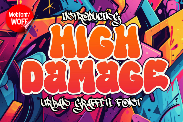 High Damage | Bold Graffiti Webfont for Urban Websites