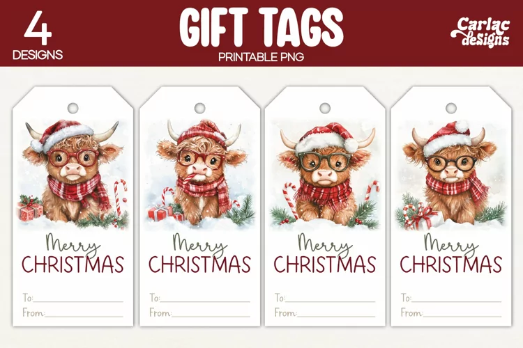 Christmas Gift Tags, Merry Christmas Printable Tags