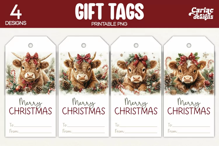 Christmas Gift Tags, Merry Christmas Printable Tags
