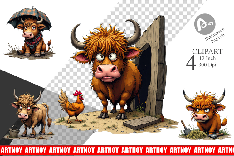 Highland Moo Clipart