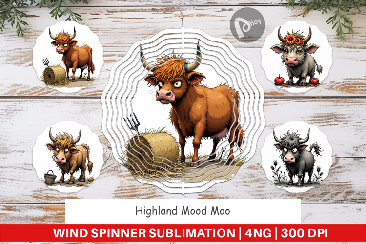 Wind Spinner Highland Moo
