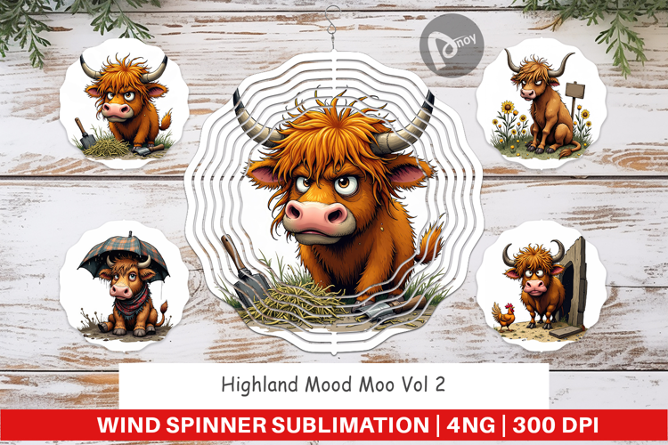 Wind Spinner Highland Moo