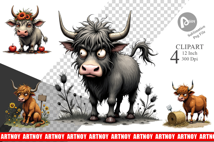 Highland Moo Clipart