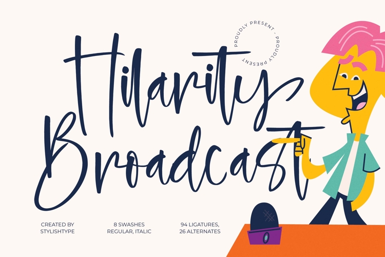 Hilarity Broadcast - Bold Handwritten Script