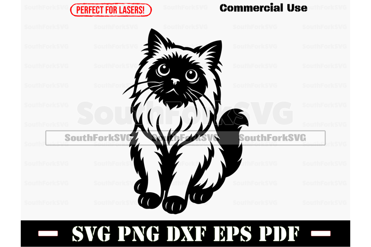 Himalayan Cat Begging SVG PNG DXF EPS PDF