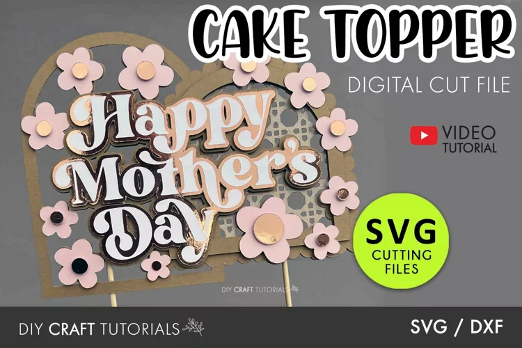 Mother's Day Cake Topper SVG | Hippie Flower SVG