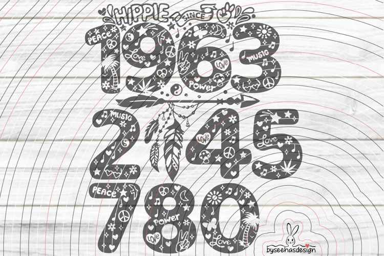 Hippie Since Cutting file SVG DXF