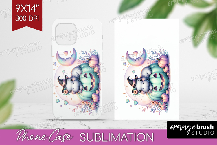 Hippo Halloween Phone Case PNG Coquette Case PNG Sublimation