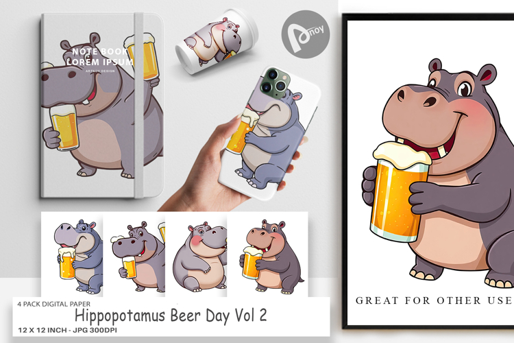 Hippopotamus Clipart Image 15