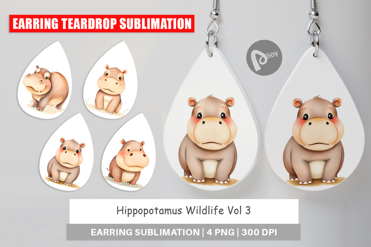 Earring Hippopotamus Wildlife