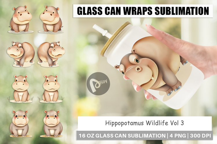 Glass Can Hippopotamus Wildlife