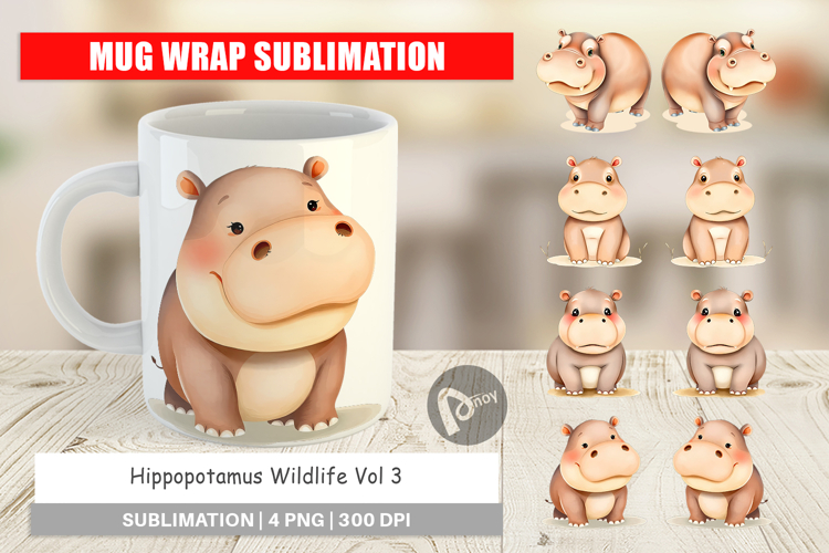 Hippopotamus Clipart Image 24