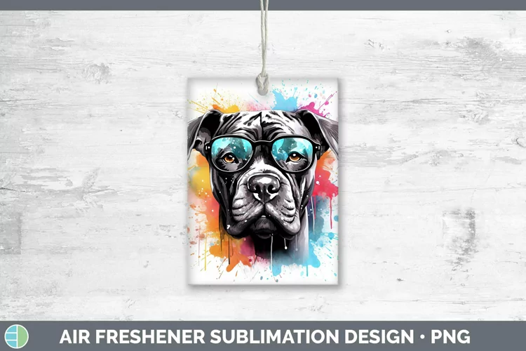Hipster Dog Cane Corso Air Freshener Sublimation Car Freshen