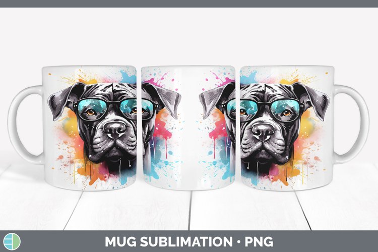 GorgeousHipster Dog Mug Wrap design.