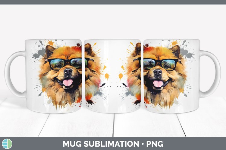 GorgeousHipster Dog Mug Wrap design.