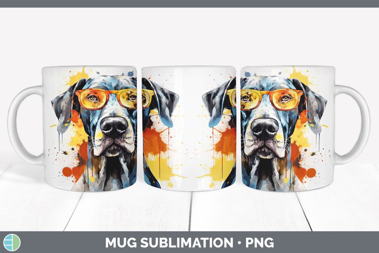 GorgeousHipster Dog Mug Wrap design.