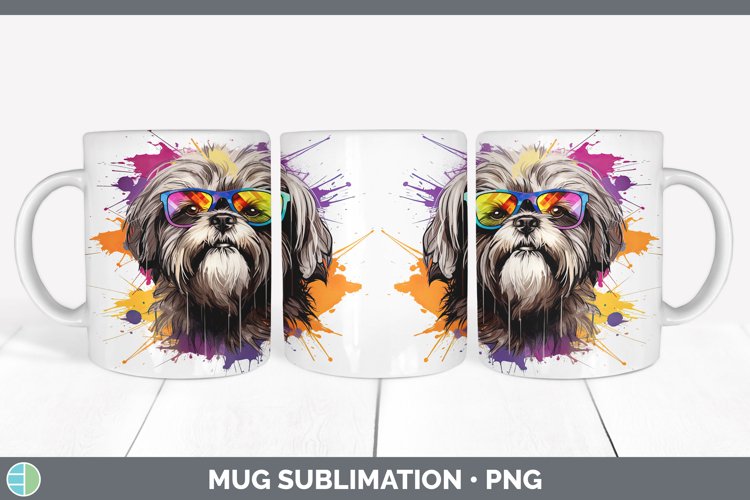 GorgeousHipster Dog Mug Wrap design.