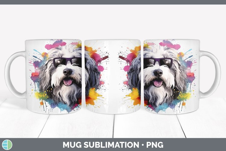 GorgeousHipster Dog Mug Wrap design.
