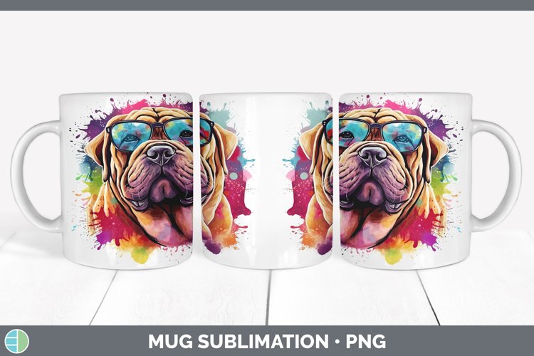 GorgeousHipster Dog Mug Wrap design.