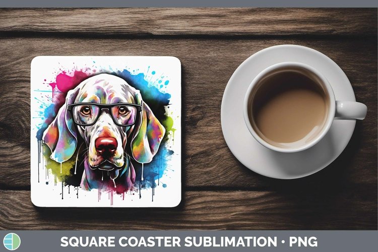GorgeousHipster Dog Square Coaster design.