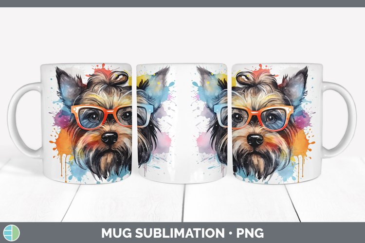 GorgeousHipster Dog Mug Wrap design.