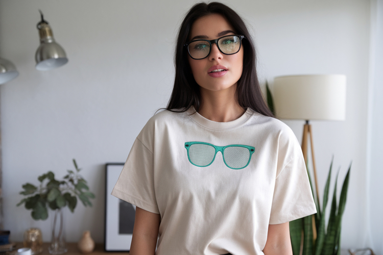 Hipster Glasses Embroidery File
