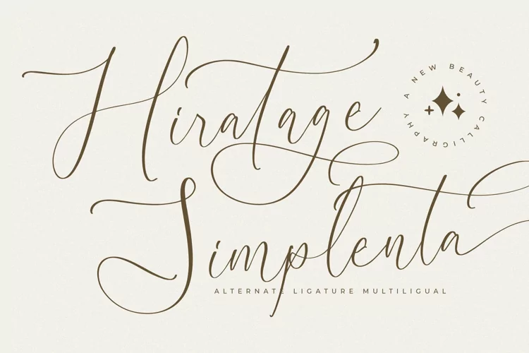 Hiratage Simplenta New Beauty Calligraphy
