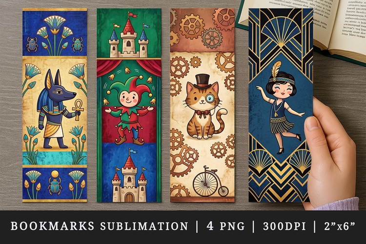Historical bookmarks printable sublimation bookmark design