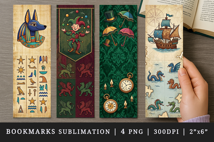 Historical bookmarks printable sublimation bookmark design