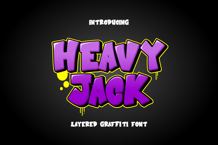 Heavy Jack | Layered Graffiti Font | Instant Download