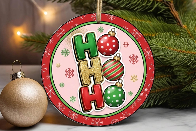 Ho Ho Ho Christmas Ornaments Ornament example image 1