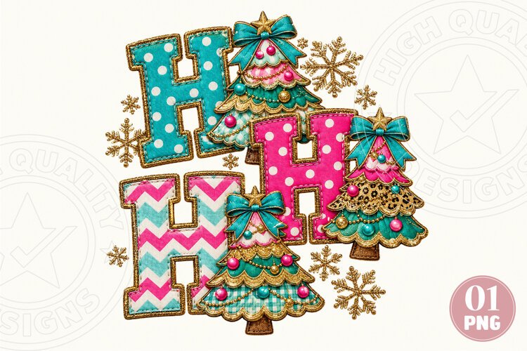 Ho Ho Ho Christmas Tree PNG example image 1