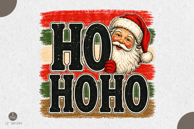 Ho Ho Ho Santa PNG, Vintage Christmas Santa PNG