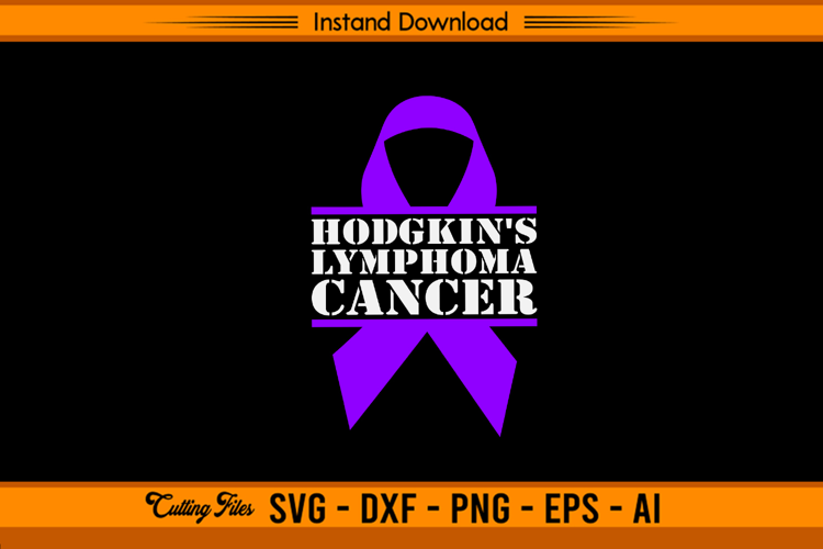 Hodgkin’s Lymphoma Cancer Awareness Ribbon SVG