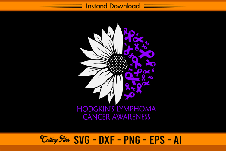 Sunflower Hodgkin’s Lymphoma Awareness SVG