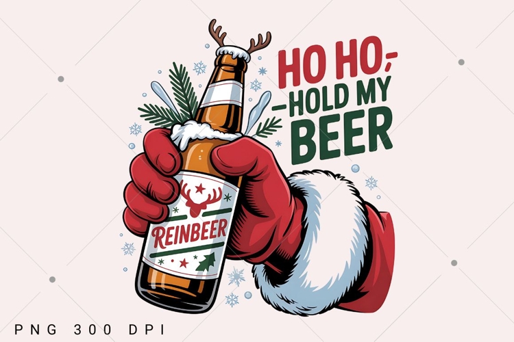 Hold My Beer PNG, Christmas PNG, Funny Christmas Shirt