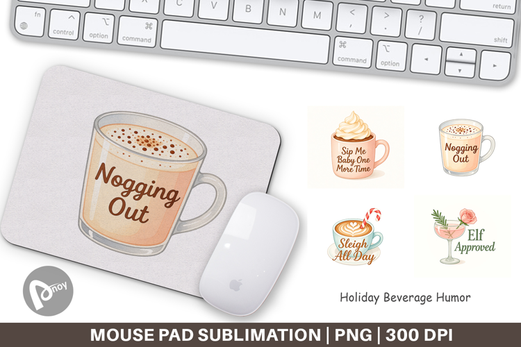 Mouse Pad Holiday Beverage Quotes