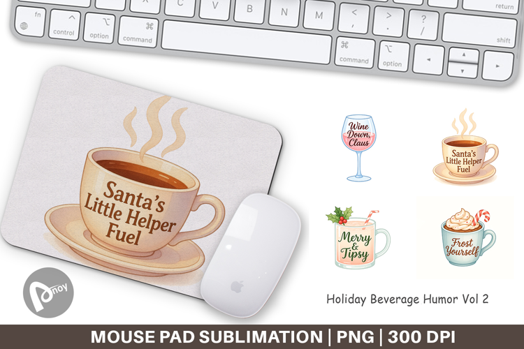 Mouse Pad Holiday Beverage Quotes