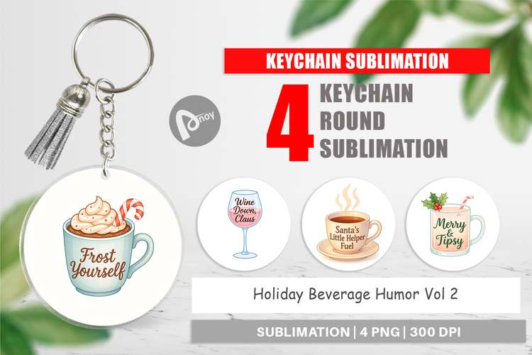 Keychain Holiday Beverage Quotes