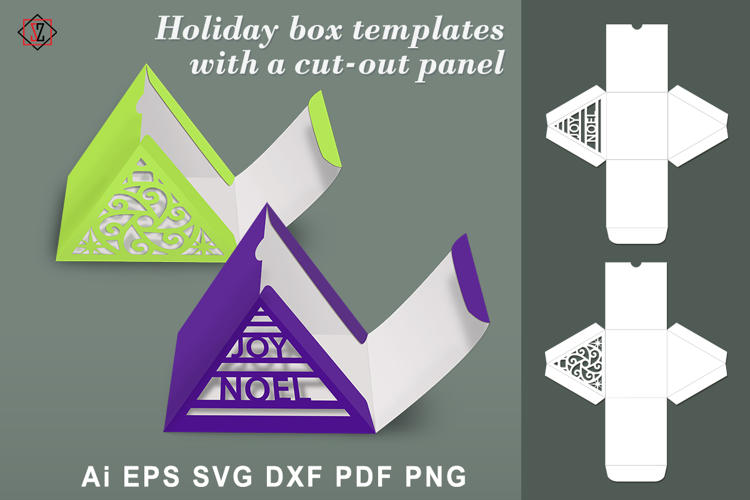 Gift box templates. Paper crafts.