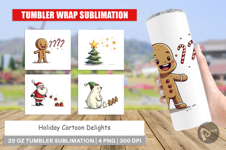 Holiday Cartoon Delights Tumbler