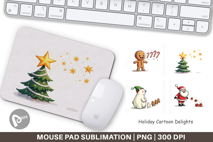 Holiday Cartoon Delights Mouse Pad