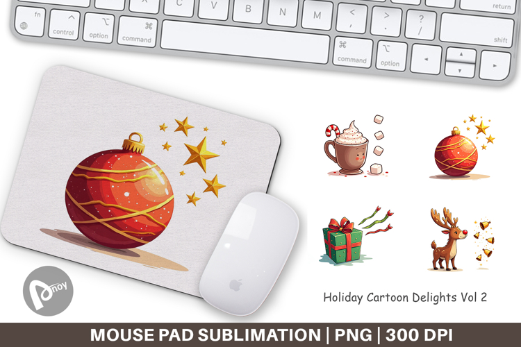 Holiday Cartoon Delights Mouse Pad
