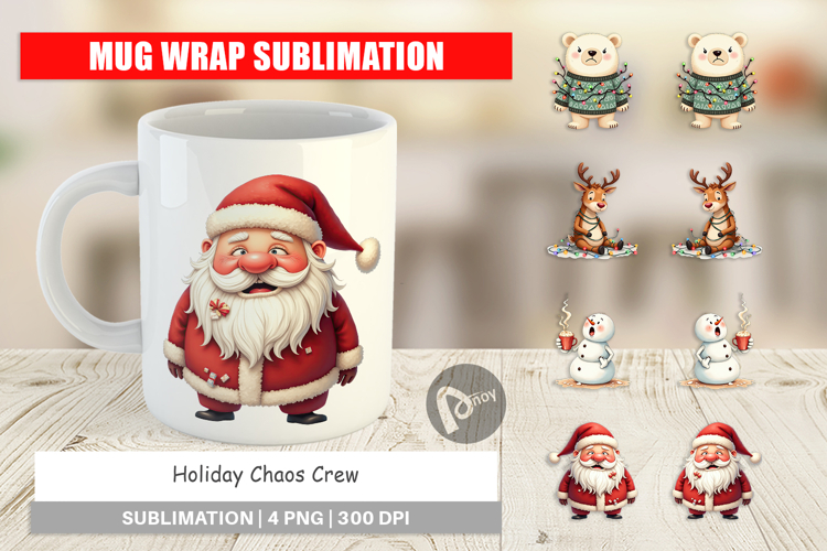 Mug Wrap Holiday Chaos Crew